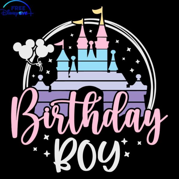 Vintage Disney Castle Birthday SVG