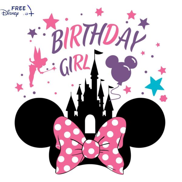 Vintage Disney Castle SVG for Birthday Girl