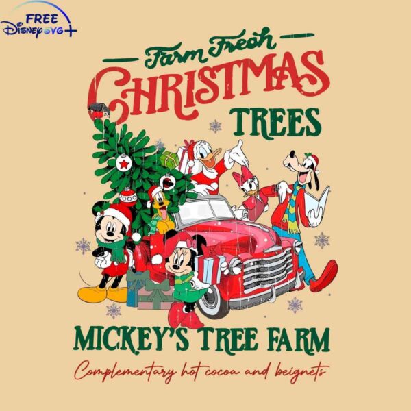 Vintage Disney Christmas Tree Farm PNG Available