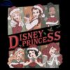 Vintage Disney Princess Christmas PNG Sublimation