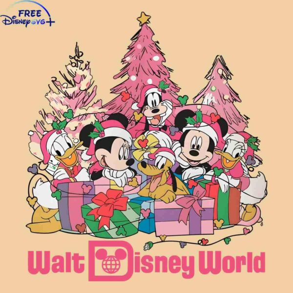 Vintage Disney World Christmas PNG