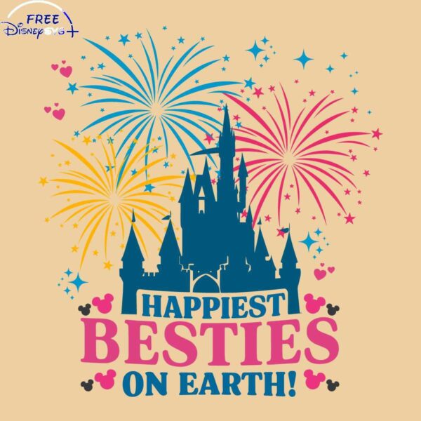 Vintage Joyful Friends Disney Castle SVG