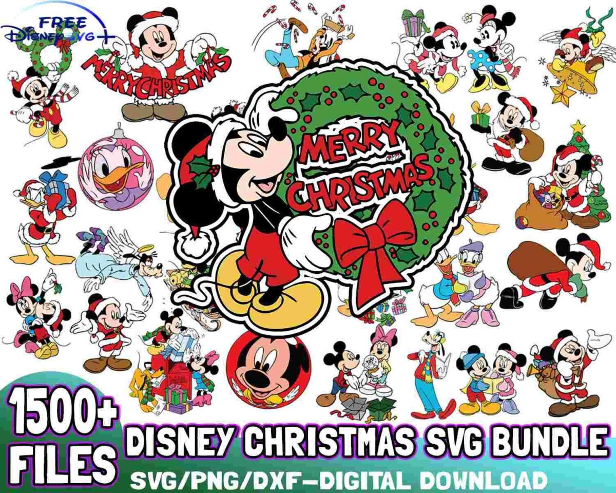 Disney Christmas Bundle Over 1500 Svg Png Files