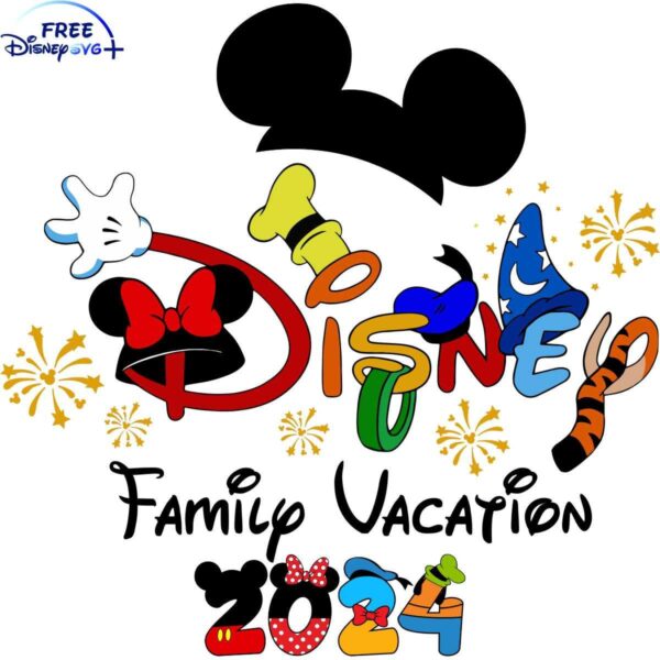 2024 Disney Family Vacation with Mickey Head SVG