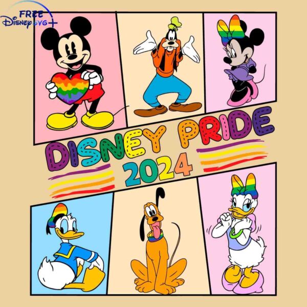 2024 Disney Pride SVG with Mickey and Friends