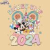 2024 Disney Trip with Mickey and Friends in Retro Style PNG