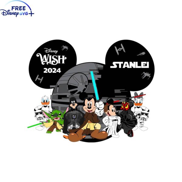 2024 Disney Wish Star Wars Mickey Head PNG