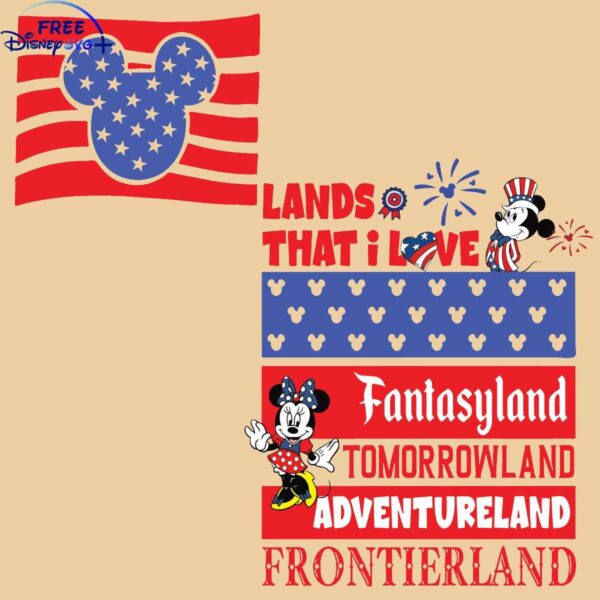 4th of July Mickey Mouse American Flag SVG Graphics