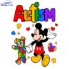 Adorable Autism Mickey Bear SVG