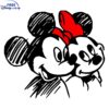 Adorable Disney Mickey Minnie Valentine SVG