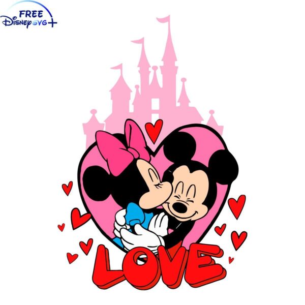 Adorable Mickey Minnie Love SVG