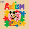 Adorable Mickey Mouse Autism Heart SVG