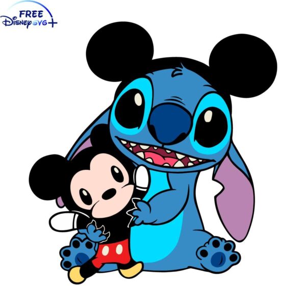 Charming Disney SVG of Stitch and Mickey