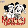 Cheerful Christmas Leopard Mickey Minnie SVG