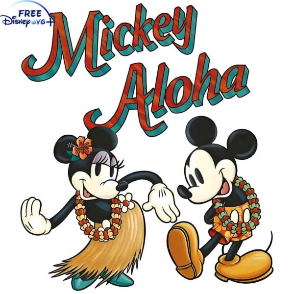 Cheerful Disney Mickey Aloha Hawaiian Adventure SVG