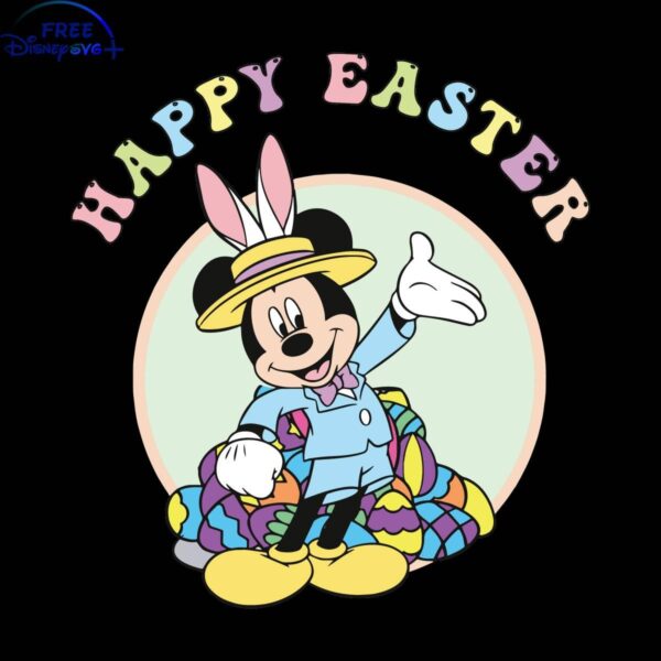 Cheerful Mickey Easter SVG