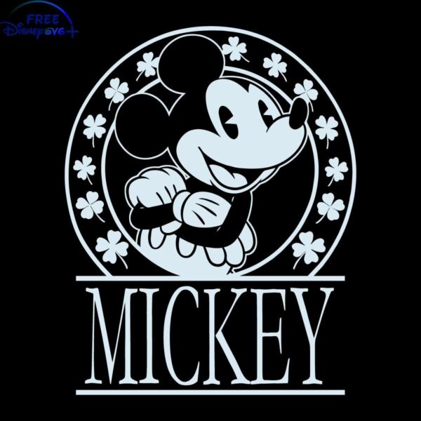 Cheerful Mickey Mouse St Patricks Day SVG