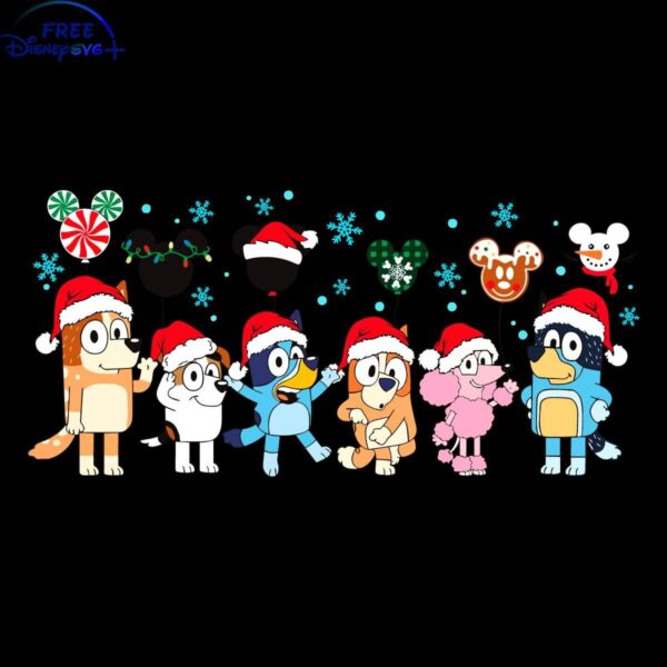 Christmas Mickey Balloons SVG Bluey Characters for Cricut