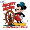 Classic Disney Mickey in Steamboat Willie PNG