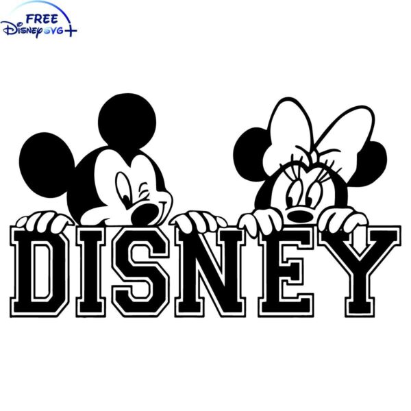 Classic Disney Mickey Minnie Mouse Duo SVG