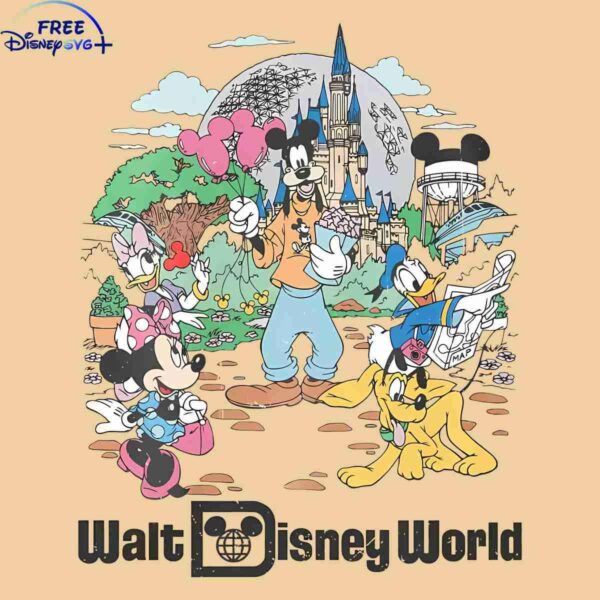 Classic Disney World Mickey Pals PNG