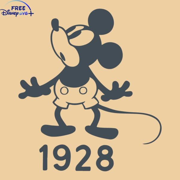 Classic Mickey Established 1928 Disney World SVG