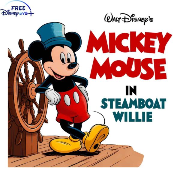 Classic Mickey Mouse in Steamboat Willie PNG