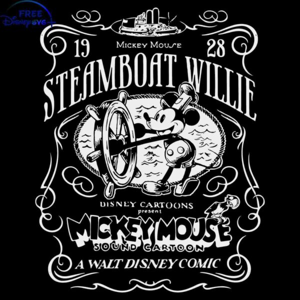 Classic Mickey Mouse Steamboat Willie SVG