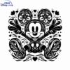 Colorful Mickey Mouse Floral Cartoon SVG