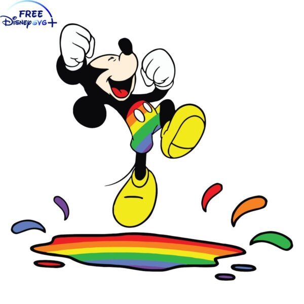 Colorful Mickey Mouse SVG for Disney Fans LGBT Pride Cricut File