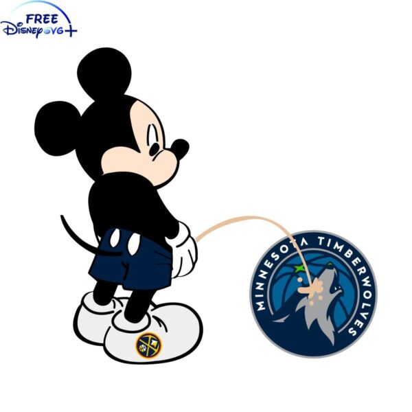 Denver Nuggets Mickey Pissing On Minnesota Timberwolves SVG