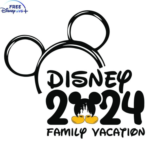 Disney 2024 Family Vacation Mickey Mouse Head SVG