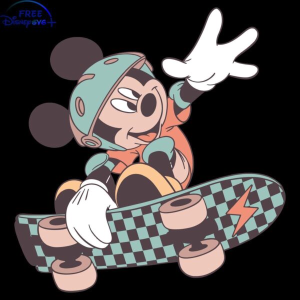 Disney Character Mickey Skateboarding SVG