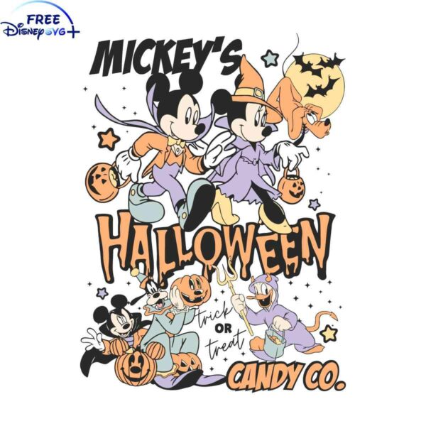 Disney Friends Halloween Candy SVG