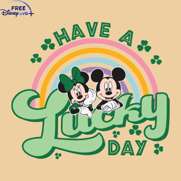 Disney Mickey Minnie SVG for a Lucky Day