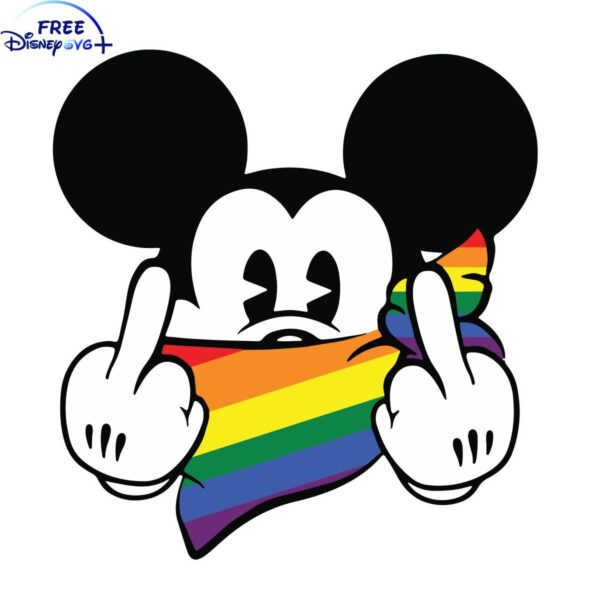 Disney Mickey Mouse LGBT Pride SVG Funny Cricut Design