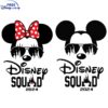 Disney Squad 2024 Mickey Minnie Head SVG