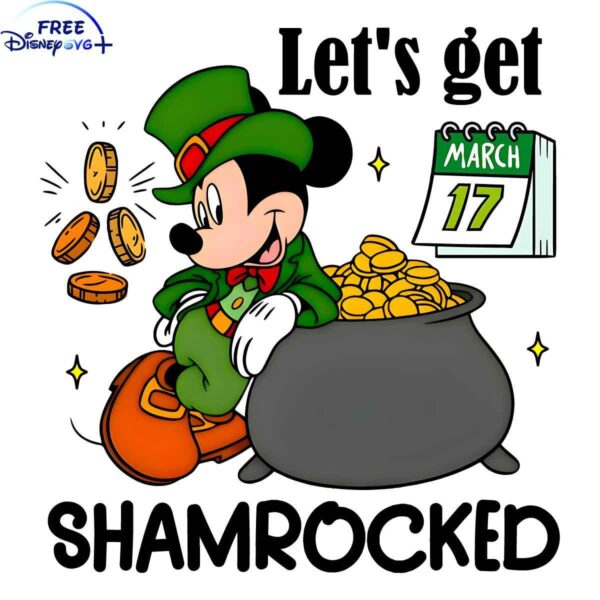 Disney St Patricks Day SVG Lets Shamrock with Mickey