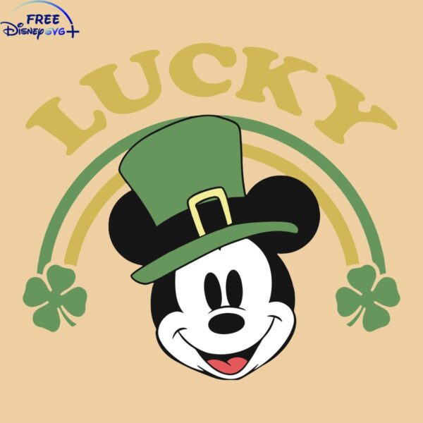 Disney St Patricks Lucky Mickey SVG