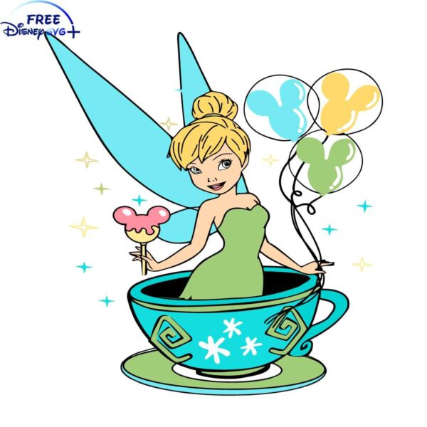 Disney Tinkerbell Balloon Mickey Ear SVG