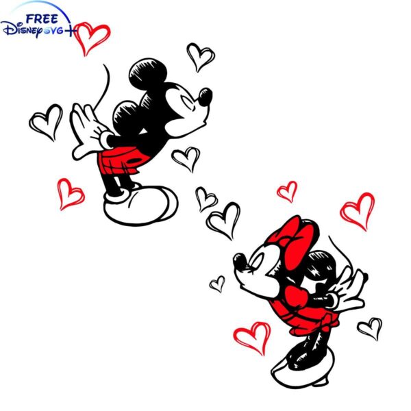 Disneys Mickey Minnie Valentine SVG