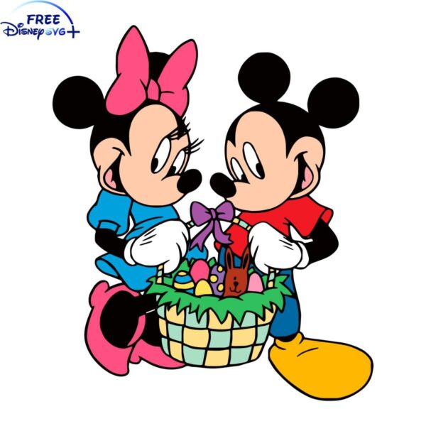 Easter Egg SVG with Mickey and Minnie at Disney