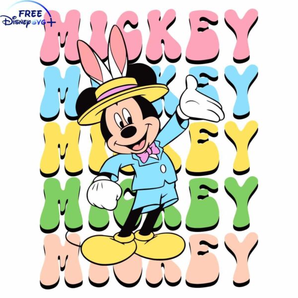 Easter Mickey Bunny Mouse SVG