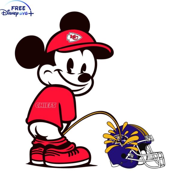 Exclusive Mickey Chiefs vs Ravens Helmet SVG