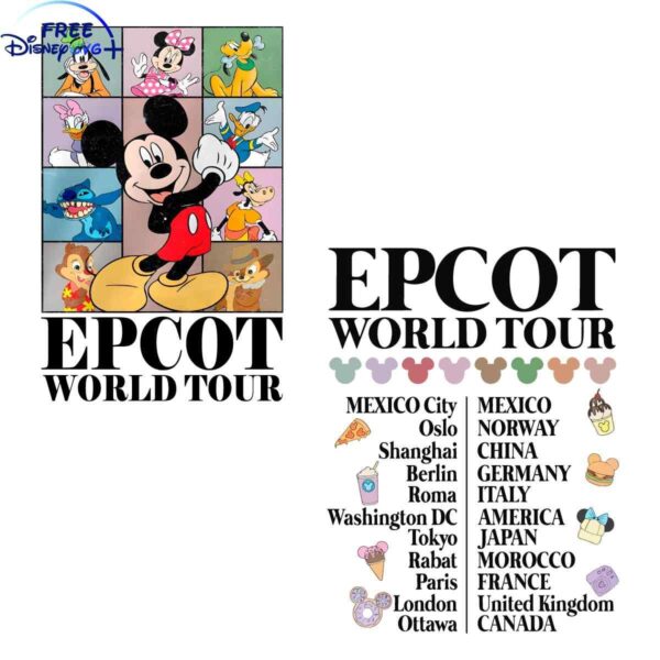 Explore Disney Epcot World Tour with Mickey and Friends PNG