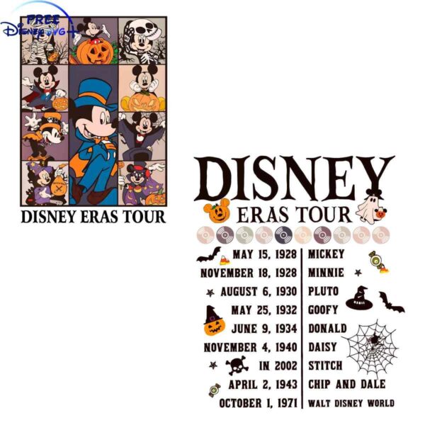 Explore Disney Halloween Eras with Mickey Mouse Download PNGs