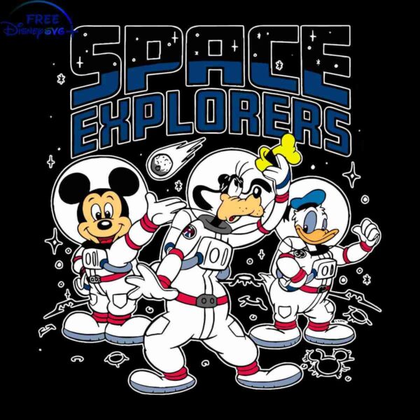 Explore Space with Astronaut Mickey and Friends SVG