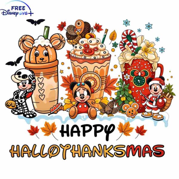 Festive Disney Mickey Mouse Pumpkin Drink SVG