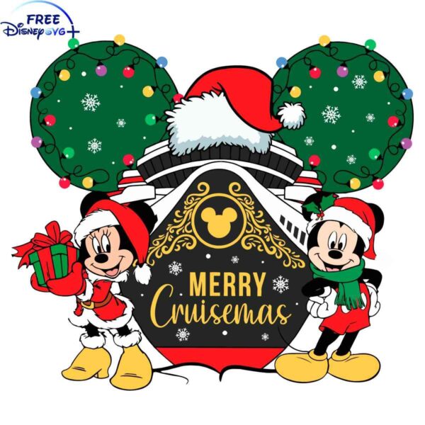 Festive Mickey Minnie Cruise SVG Design for Cricut