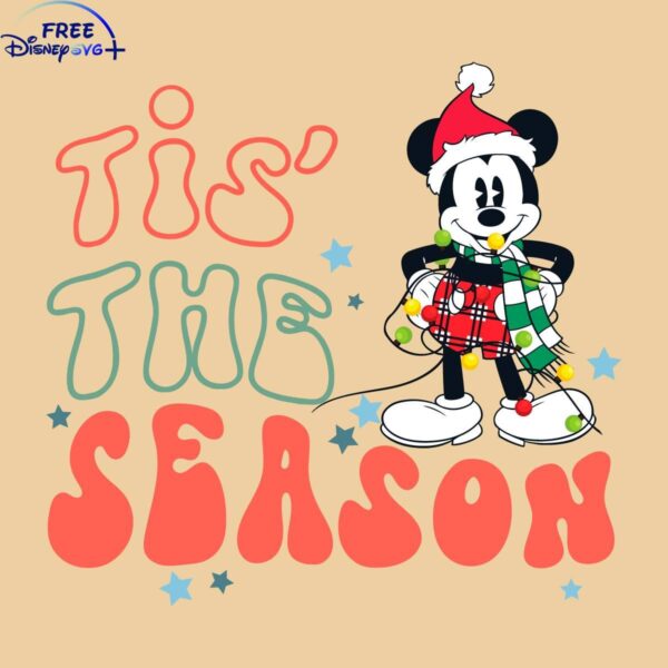 Festive Mickey Mouse Santa SVG